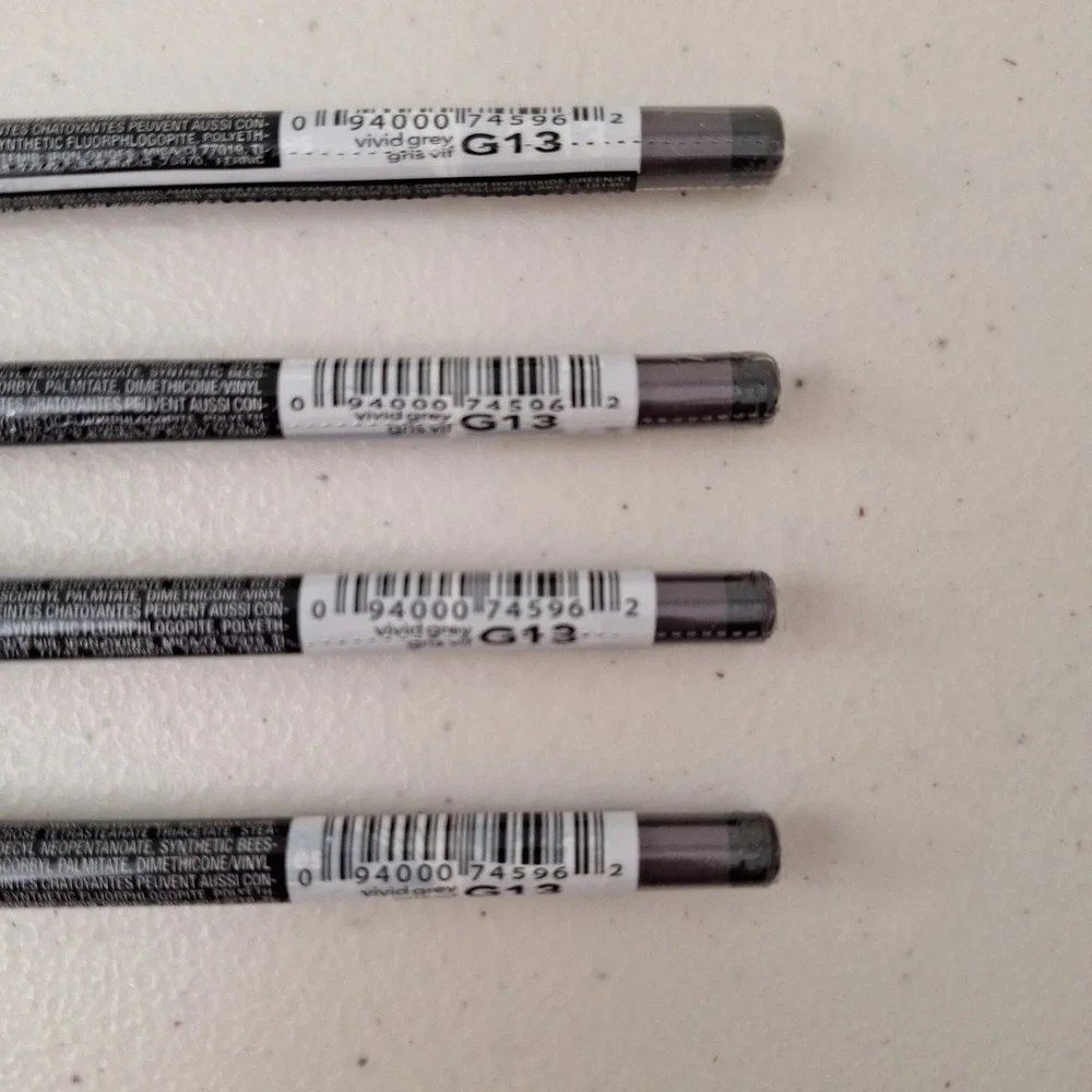 4 Set AVON GLIMMERSTICKS CHROMES EYE LINER - Vivid Grey- G13 - New Sealed
